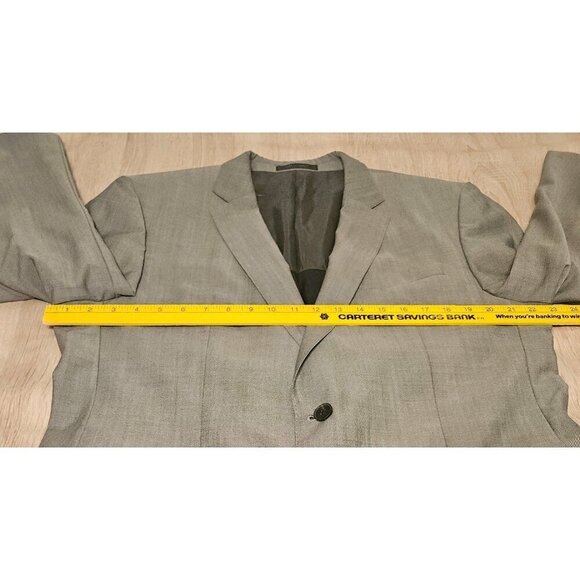 Hugo Boss Blazer Sport Coat Mens 46R  Gray 2 Button Wool Reda Super 110 Modern - Picture 6 of 10